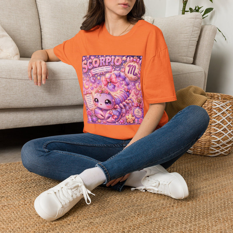Scorpio Kawaii Celestial Creature T-Shirt – Cute Zodiac Astrology Graphic Tee | Pastel Fantasy Animal Shirt | Scorpio Horoscope Gift