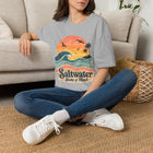 Saltwater State of Mind T-Shirt – Retro Ocean Wave Graphic Tee | Vintage Beach Sunset Shirt | Coastal Summer Gift