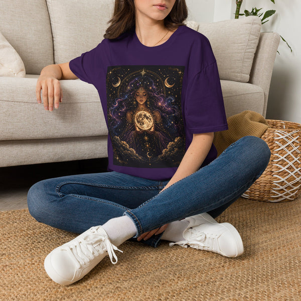 Celestial Moon Goddess T-Shirt – Mystical Lunar Goddess Graphic Tee | Cosmic Divine Feminine Fantasy Shirt | Moon Lover Gift