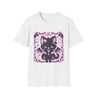 Kawaii Bat Wing Kitty T-Shirt – Pastel Goth Black Cat Tee with Bows, Hearts & Spooky Cute Aesthetic