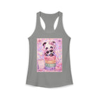 Kawaii Panda Macaron Tank Top – Cute Pastel Panda Graphic Tank | Sweet Dessert Animal Summer Top | Candycore Cutiecore Gift