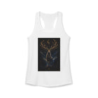 Celestial Stag Tank Top – Moonlit Deer with Glowing Antlers Graphic Tank | Mystical Woodland Fantasy Summer Top | Nature Lover Gift