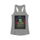 Alien UFO Mushroom Tank Top – Cannabis and Magic Mushroom Graphic Tank | Psychedelic Sci-Fi Summer Top | Enchanted Haze Gift