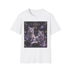 Libra Celestial Twin Foxes T-Shirt – Mystical Zodiac Astrology Graphic Tee | Moonlit Fantasy Fox Shirt | Libra Horoscope Gift