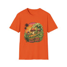 High Tides Good Vibes T-Shirt – Cannabis and Magic Mushroom Graphic Tee | Trippy Beach Sunset Stoner Shirt | Enchanted Haze Gift