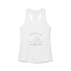 Ocean Air & Sandy Hair Tank Top – Minimalist Beach Wave Graphic Tank | Coastal Summer Top | Ocean Lover Gift
