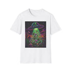 Alien UFO Mushroom T-Shirt – Cannabis and Magic Mushroom Graphic Tee | Psychedelic Sci-Fi Stoner Shirt | Enchanted Haze Gift