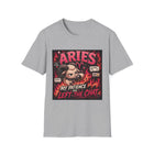 Aries My Patience Left the Chat T-Shirt – Funny Zodiac Ram Graphic Tee | Sassy Astrology Meme Shirt | Aries Horoscope Gift