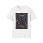 Moonlit Black Cat Spellbook T-Shirt – Enchanted Library & Lunar Phase Graphic Tee | Magical Fairycore Fantasy Shirt | Fairy Dust & Moonbeams Gift