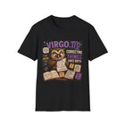 Virgo Correcting Things Since Birth T-Shirt – Funny Zodiac Owl Graphic Tee | Cute Astrology Meme Shirt | Virgo Horoscope Gift