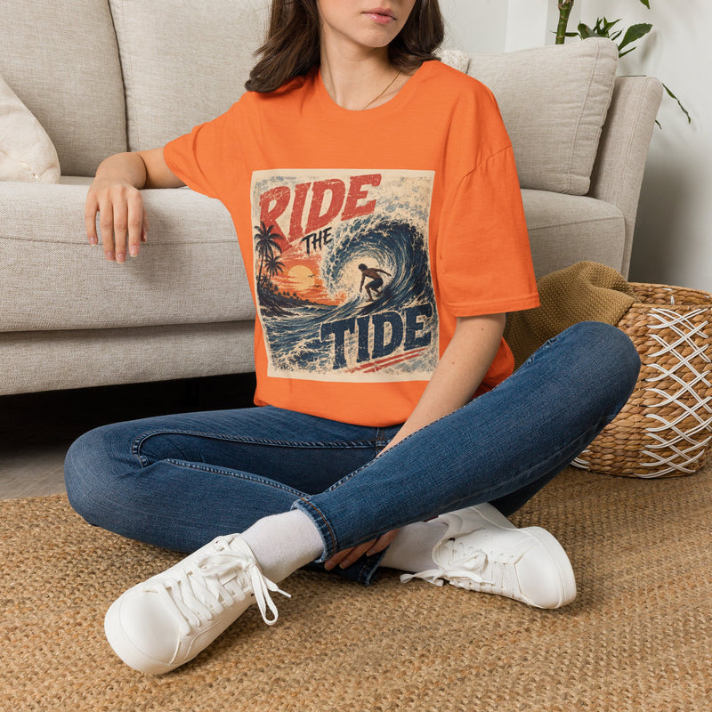 Ride the Tide T-Shirt – Vintage Surf Wave Graphic Tee | Retro Surfer Beach Shirt | Coastal Summer Gift
