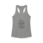 One More Chapter Became Three Hours Tank Top – Funny Book Lover Graphic Tank | Cute Reader Quote Summer Top | Literary Gift from The Bookworm’s Hideaway