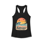 Saltwater State of Mind Tank Top – Retro Ocean Wave Graphic Tank | Vintage Beach Sunset Summer Top | Coastal Vacation Gift