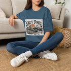 Salty Bones T-Shirt – Pirate Shipwreck Skeleton Beach Graphic Tee | Vintage Coastal Skull Shirt | Nautical Summer Gift