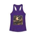 Cozy Crescent Moon Reading Tank Top – Celestial Book Lover Graphic Tank | Whimsical Night Sky Literary Summer Top | Fantasy Reader Gift