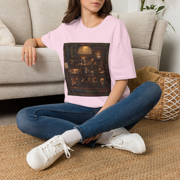 Magical Bookshop T-Shirt – Cozy Fantasy Bookstore Graphic Tee | Whimsical Literary Aesthetic Shirt | Book Lover Gift from The Bookworm’s Hideaway