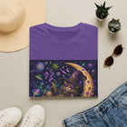 Psychedelic Moon Cat T-Shirt – Cannabis and Magic Mushroom Graphic Tee | Trippy Celestial Cat Shirt | Enchanted Haze Gift