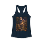 Leo Moonlit Lion Castle Tank Top – Mystical Zodiac Astrology Graphic Tank | Celestial Fantasy Kingdom Sleeveless Top | Leo Horoscope Gift