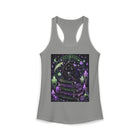 Reaper Kitty Spell Books Tank Top – Kawaii Pastel Goth Black Cat Tank with Scythe, Potions & Witchy Magic
