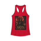 Aries Fiery Moon Goddess Tank Top – Mystical Zodiac Astrology Graphic Tank | Celestial Fantasy Fire Sign Summer Top | Aries Horoscope Gift