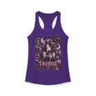Taurus Pastel Goth Girl Tank Top – Cute Zodiac Astrology Graphic Tank | Celestial Gothic Anime Summer Top | Taurus Horoscope Gift