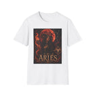 Aries Fiery Moon Goddess T-Shirt – Mystical Zodiac Astrology Graphic Tee | Celestial Fantasy Fire Sign Shirt | Aries Horoscope Gift