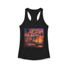 Seaside Motel Tank Top – Retro Neon Beach Graphic Tank | Vintage Coastal Sunset Summer Top | Tropical Vacation Gift