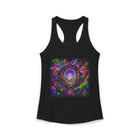 Psychedelic Portal Tank Top – Cannabis and Magic Mushroom Graphic Tank | Trippy Cosmic Forest Summer Top | Enchanted Haze Gift