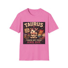 Taurus Touch My Food and Die T-Shirt – Funny Zodiac Bull Graphic Tee | Cute Astrology Food Meme Shirt | Taurus Horoscope Gift