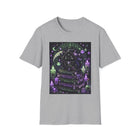 Reaper Kitty Spell Books T-Shirt – Kawaii Pastel Goth Black Cat Tee with Scythe, Potions & Witchy Magic