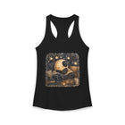 Cozy Crescent Moon Reading Tank Top – Celestial Book Lover Graphic Tank | Whimsical Night Sky Literary Summer Top | Fantasy Reader Gift