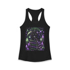 Reaper Kitty Spell Books Tank Top – Kawaii Pastel Goth Black Cat Tank with Scythe, Potions & Witchy Magic