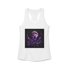 Celestial Wolf Moon Tank Top – Purple Cosmic Wolf & Full Moon Graphic Tank | Mystical Night Sky Fantasy Summer Top | Wolf Lover Gift
