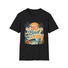 No Bad Days T-Shirt – Retro Beach Sunset Graphic Tee | Tropical Surf & Palm Tree Summer Shirt | Coastal Vacation Gift