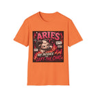 Aries My Patience Left the Chat T-Shirt – Funny Zodiac Ram Graphic Tee | Sassy Astrology Meme Shirt | Aries Horoscope Gift
