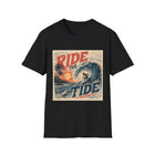 Ride the Tide T-Shirt – Vintage Surf Wave Graphic Tee | Retro Surfer Beach Shirt | Coastal Summer Gift