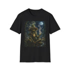 Mystical Mushroom Creature T-Shirt – Cannabis and Magic Mushroom Graphic Tee | Psychedelic Moonlit Forest Shirt | Enchanted Haze Gift