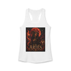 Aries Fiery Moon Goddess Tank Top – Mystical Zodiac Astrology Graphic Tank | Celestial Fantasy Fire Sign Summer Top | Aries Horoscope Gift
