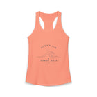 Ocean Air & Sandy Hair Tank Top – Minimalist Beach Wave Graphic Tank | Coastal Summer Top | Ocean Lover Gift