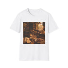Cozy Library Café T-Shirt – Book Lover Coffee Graphic Tee | Warm Reading Nook Literary Shirt | Reader Gift from The Bookworm’s Hideaway