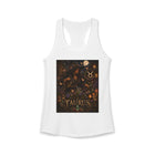 Taurus Moonlit Forest Witch Tank Top – Mystical Zodiac Astrology Graphic Tank | Woodland Fantasy Moon Magic Summer Top | Taurus Horoscope Gift
