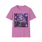 Pastel Goth Alien Girl T-Shirt – Kawaii Space Girl Tee with Skulls, Purple Hair & Spooky Cute Aesthetic