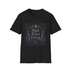 Night Court Energy T-Shirt – Celestial Moon Phase Fantasy Graphic Tee | Magical Fairycore Bookish Shirt | Fairy Dust & Moonbeams Gift