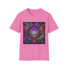 Psychedelic Portal T-Shirt – Cannabis and Magic Mushroom Graphic Tee | Trippy Cosmic Forest Shirt | Enchanted Haze Gift
