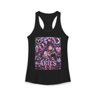 Aries Kawaii Goth Girl Tank Top – Cute Zodiac Astrology Graphic Tank | Pastel Gothic Celestial Summer Top | Aries Horoscope Gift