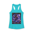 Pisces Mystical Moon Priestess Tank Top – Celestial Zodiac Astrology Graphic Tank | Cosmic Fantasy Water Sign Summer Top | Pisces Horoscope Gift