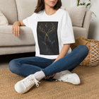 Celestial Stag T-Shirt – Moonlit Deer with Glowing Antlers Graphic Tee | Mystical Woodland Fantasy Shirt | Nature Lover Gift