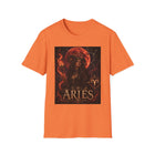 Aries Fiery Moon Goddess T-Shirt – Mystical Zodiac Astrology Graphic Tee | Celestial Fantasy Fire Sign Shirt | Aries Horoscope Gift