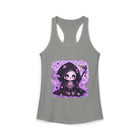 Kawaii Grim Reaper Boba Tank Top – Pastel Goth Cute Reaper Tank with Bubble Tea, Skulls & Spooky Aesthetic