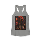 Aries Fiery Moon Goddess Tank Top – Mystical Zodiac Astrology Graphic Tank | Celestial Fantasy Fire Sign Summer Top | Aries Horoscope Gift